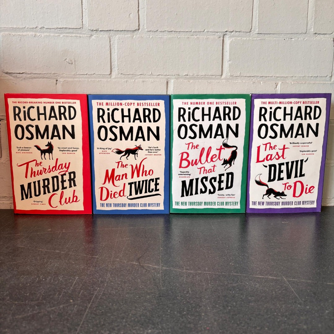 Richard Osman Thursday Murder Club Hardback 4 X Book Series Bundle Set