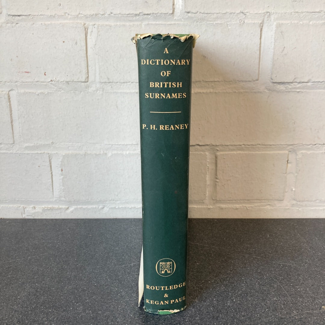 A Dictionary of British Surnames P.H. Reaney 1970 Routledge Hardcover