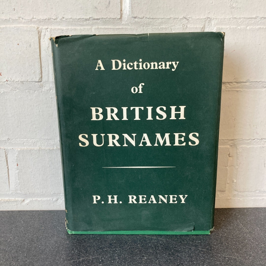 A Dictionary of British Surnames P.H. Reaney 1970 Routledge Hardcover