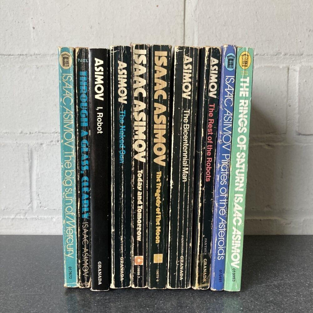 Isaac Asimov Book Set x 10 Vintage Science Fiction Foundation Panther Granada PB